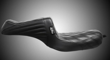 Preview: LePera, TailWhip 2-Personen-Sitzbank. Double-Diamond-Muster, schwarz
